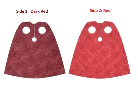LEGO Red / Dark Red Cloth Cape for Minifigures - Spongy Stretchable Fabric 19888