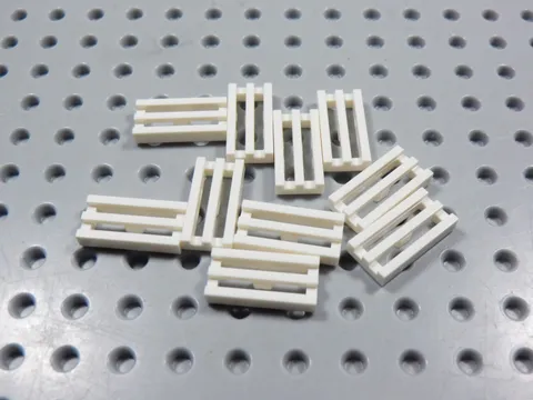 LEGO Lot of 8 White 1x2 Grille Grate Plates BB