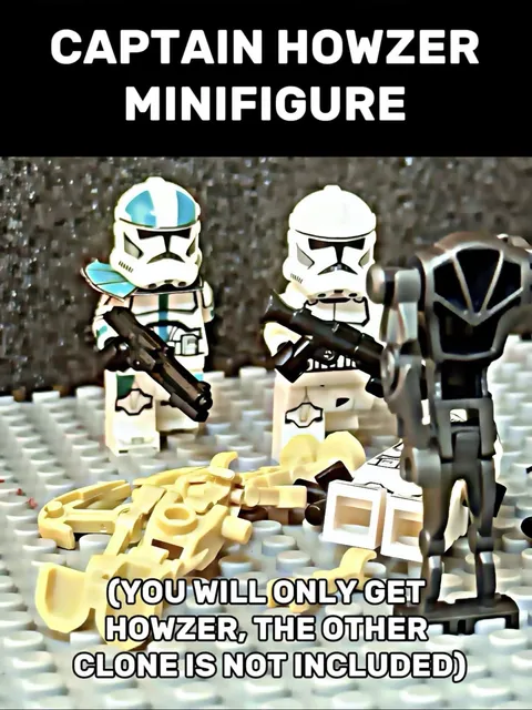 Custom Decaled LEGO Star Wars Captain Howzer Clone Trooper Minifigure