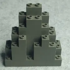 LEGO 6083 Rock Panel 3 x 8 x 7 Triangular LURP Dark Gray x1 Vintage Genuine