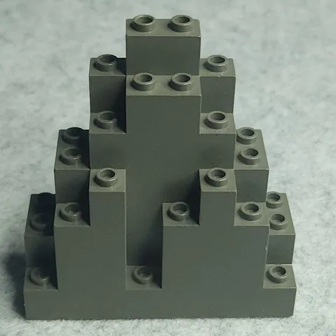 LEGO 6083 Rock Panel 3 x 8 x 7 Triangular LURP Dark Gray x1 Vintage Genuine