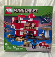 LEGO Minecraft The Mooshroom House 21270 Complete Set 500 pcs 8+ Separator
