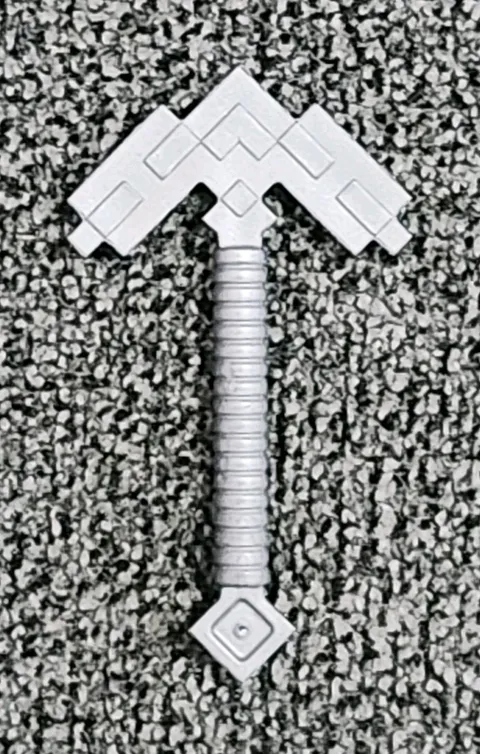 LEGO Parts - Flat Silver Pickaxe Pixelated (Minecraft)