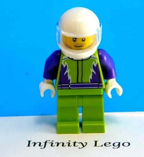 LEGO Monster Truck Driver with Lime Racing Suit Minifigure Great Vehicles 60251