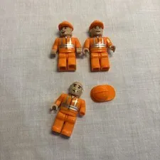 Lot Of 3 Lego Construction Workers 