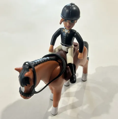 Lego Belville #7587 Girl Rider Figure And Horse With Saddle And Reigns EUC