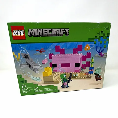 LEGO Minecraft The Axolotl House 21247 Complete Set 242 pcs Ages 7+