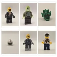 LEGO Minifigure Parts Lot Zombie Scientist Tactical Alien Helmet Genuine