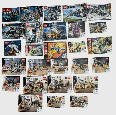 27 LEGO Instruction Manual Lot 12+ lbs- HIDDEN CITY-MARVEL-NINJAGO-HARRY POTTER