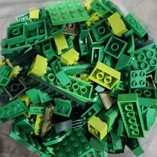 Bulk Lego:  Green Mix - Sorted 15oz, Bricks, Flats, Studs, Angles, Baseplate