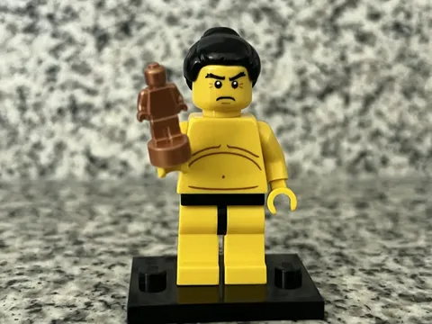 Lego Sumo Wrestler Minifigure Collectible Series 3 8803 CMF Rare Lot HTF W Base