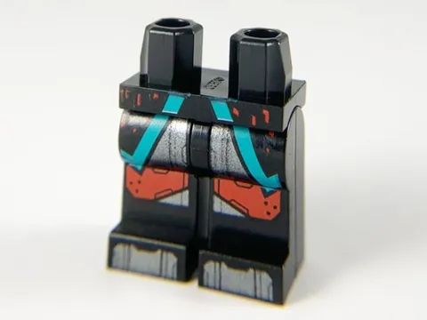 LEGO® Part 970c00pb1052 - Hips and Legs with Coattails with Dark Turquoise Hem