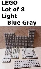 LEGO Assorted Plate Set Lot of 8 Star Wars Battlefield Light Blue gray Grey Base