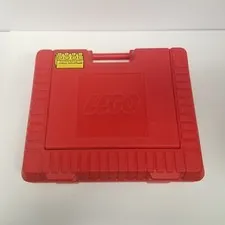 Vintage Red Lego Storage Carrying Case Container, Good Latches, Closes Tight