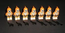 2011 LEGO Star Wars CLONE BOMB SQUAD TROOPER (Phase 1) Lot of 7 Minifigures 7913