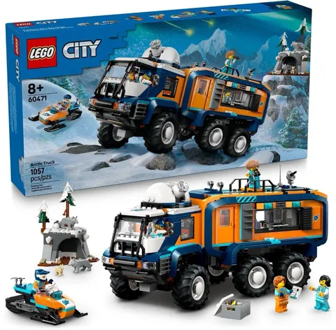 LEGO City Arctic Explorer Science Lab Truck, 1,064 Pieces, 6-Wheel Suspension