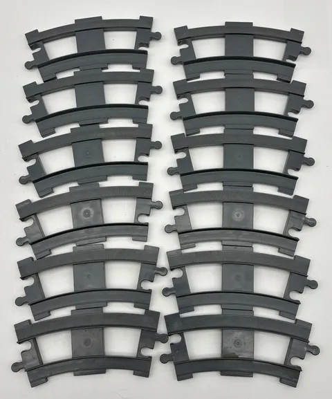 LEGO Duplo Thomas Friends Curved Train Track Dark Grey Pieces Lot of 12 6378