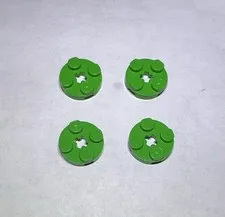 Lego Lot Of 4 Bright Green 2x2 Round Plate Plates New City Part