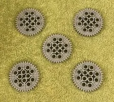 *LOT of 5* LEGO Technic - 40 Tooth Gear {Light Gray & Light Bluish Gray} - 3649
