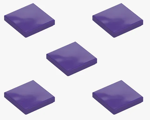 5 New LEGO Dark Purple 2x2 Tile smooth flat panel tiles med lilac 3068 6057386