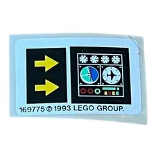 LEGO Stickers 8412stk01 Sticker Sheet for Set 8412 - (#169775) 1993 Vintage
