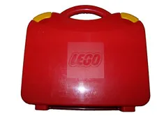 2012 Lego Carrying Case with Dividers Red Plastic Storage Organizer Box