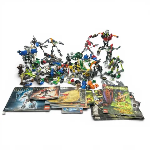 LEGO Bionicle Lot 2000s Figures Parts Accessories Masks Manuals As-Is READ DESC