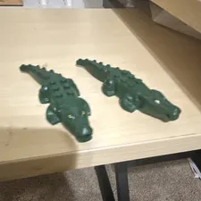 LEGO Green Crocodile Animal Figure articulated jaw lot of 2