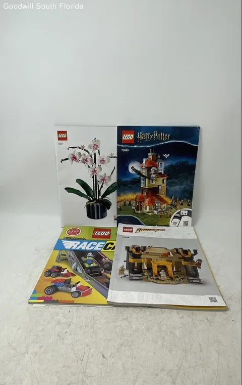 Lot Of 4 Pcs Assorted Lego Large Print Mixed Instruction Manuals For Age 3+