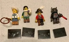 Lego 8833 CMF Series 8 Minifigures Lot of 4 (Thespian Evil Robot Cowgirl Pirate)