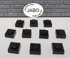 (J7/ 1/ 1) LEGO 10x3024 Plate Flat 1x1 Black