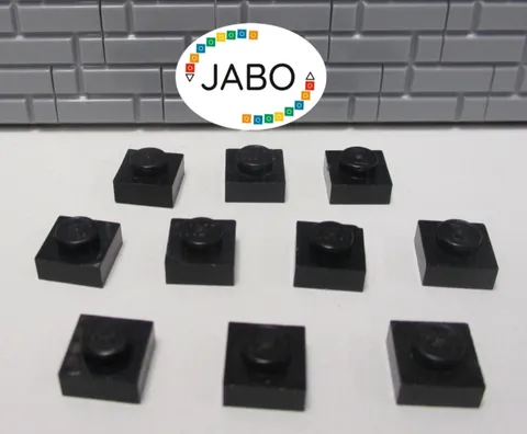 (J7/ 1/ 1) LEGO 10x3024 Plate Flat 1x1 Black