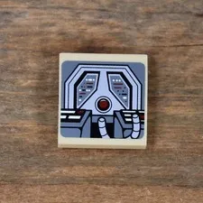 LEGO Star Wars Slope Curved 2x2x2/3 Spaceship Control Panel Pattern 15068pb009