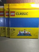 3 LEGO Blue Baseplate LEGO Classic (10714)