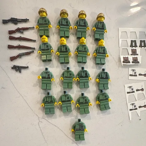 LEGO WW2 marine waterslide decal marine bodies and accessories