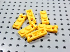 LEGO Lot of 6 Bright Yellow Orange 1x2 Modified Plates w/ Closed Handle BK