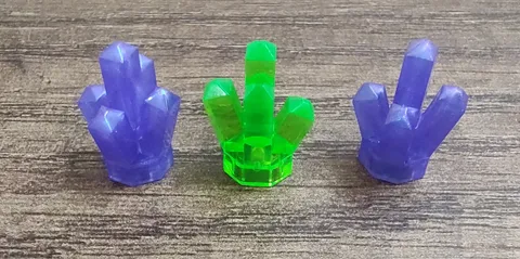 LEGO 3 Crystal Gems Treasure Trans Green Purple Minifig 
