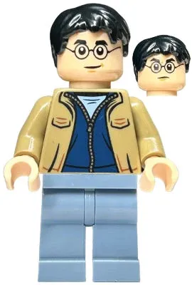 LEGO® Minifigure Harry Potter hp421 Harry Potter Dark Tan Jacket Sand Blue Legs