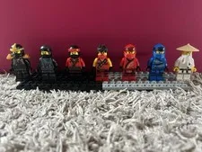LEGO Ninjago Minifigure Lot Kai Nya Cole Jay Master Wu Great Condition lot of 7