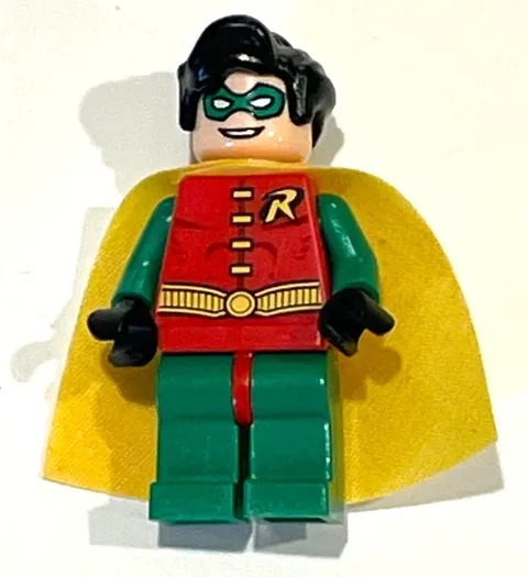 Lego Robin Wavy Hair Minifigure Batman Batcave Set 7783 Excellent New Condition