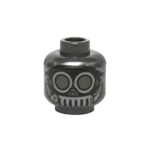 LEGO - Minifig, Head Black Mask with Goggles and Metal Mouth Grate Pattern