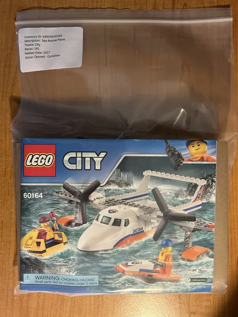 LEGO CITY: Sea Rescue Plane (60164) - Complete with Manual and Minifigures