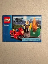 Lego City Fire Bundle 60000, 60001, 60002, 60004, 60005 100% Complete w/ Instruc