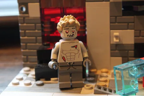 Lego Custom Zombie Fitness Gym Rat Mini Figure