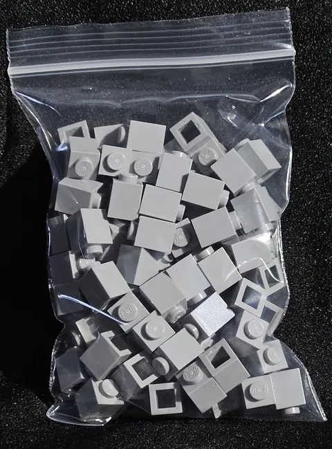 LEGO Light Bluish Gray 1x1 Bricks Lot of 100 Part 3005 1 Bag of 100 Brand New