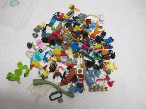 Lego Nice Lot Mini Figures + Extra Body Parts, Weapons, Tools, Dino Parts Access