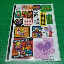 LEGO Sticker Sheet for Set 21324 Ideas 123 Sesame Street New Authentic Decals