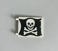 LEGO Flag 6 x 4 w/ Skull and Crossbones (Jolly Roger) Pirates 6285 6273 6286