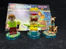 Lego Dimensions:  SCOOBY & SHAGGY & SNACK Minifigs CHARACTERS W DISCS FOR #71206
