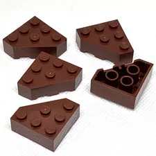 LEGO Parts - Reddish Brown Wedge 3 x 3 Facet - No 30505 - QTY 5